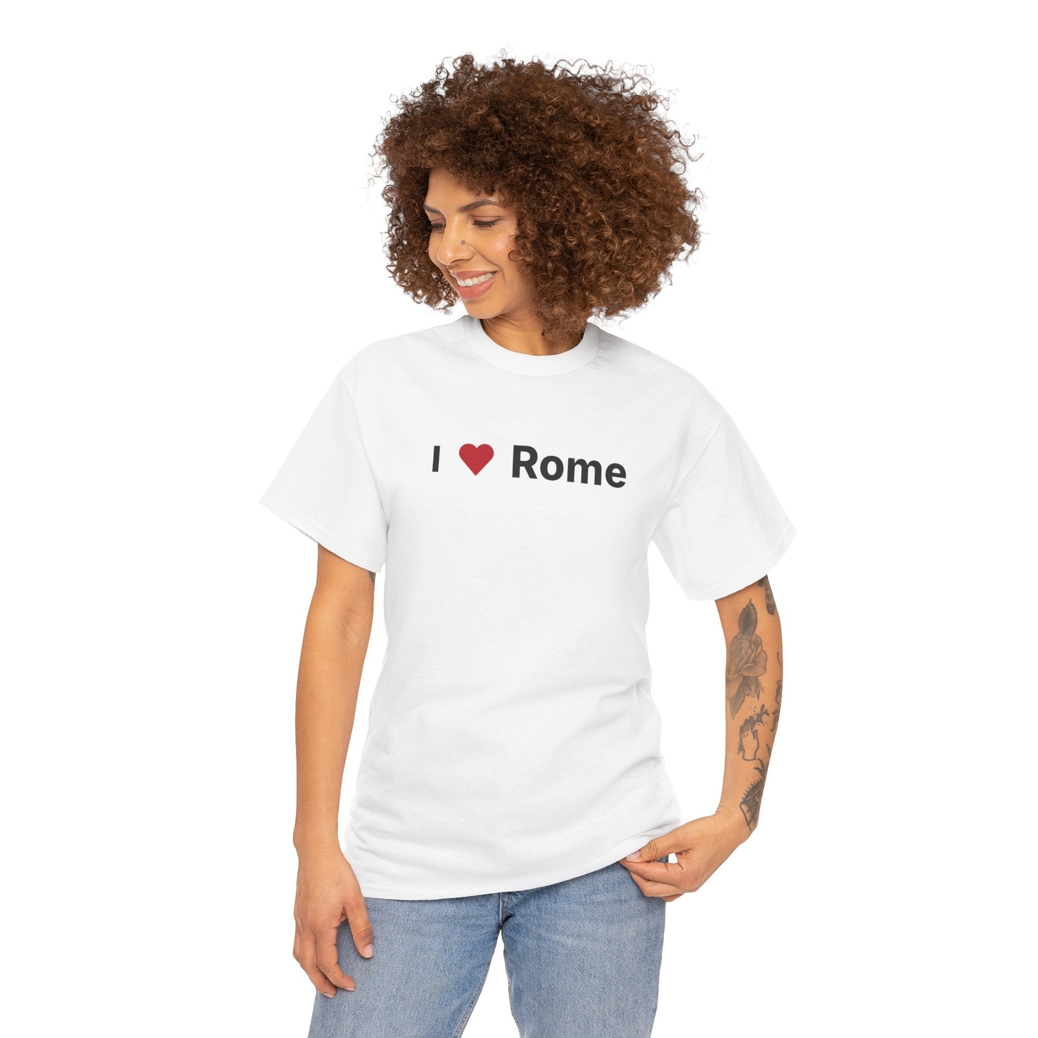 I Love Rome White Tee – Rome Italy Graphic T-Shirt for Travel & Streetwear