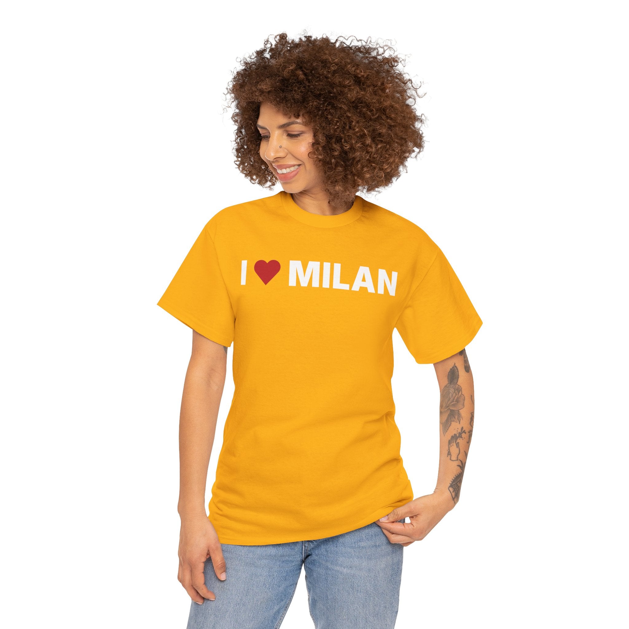 I Love Milan T-Shirt – Stylish Milan Italy Graphic Tee for Travel & Fa…

