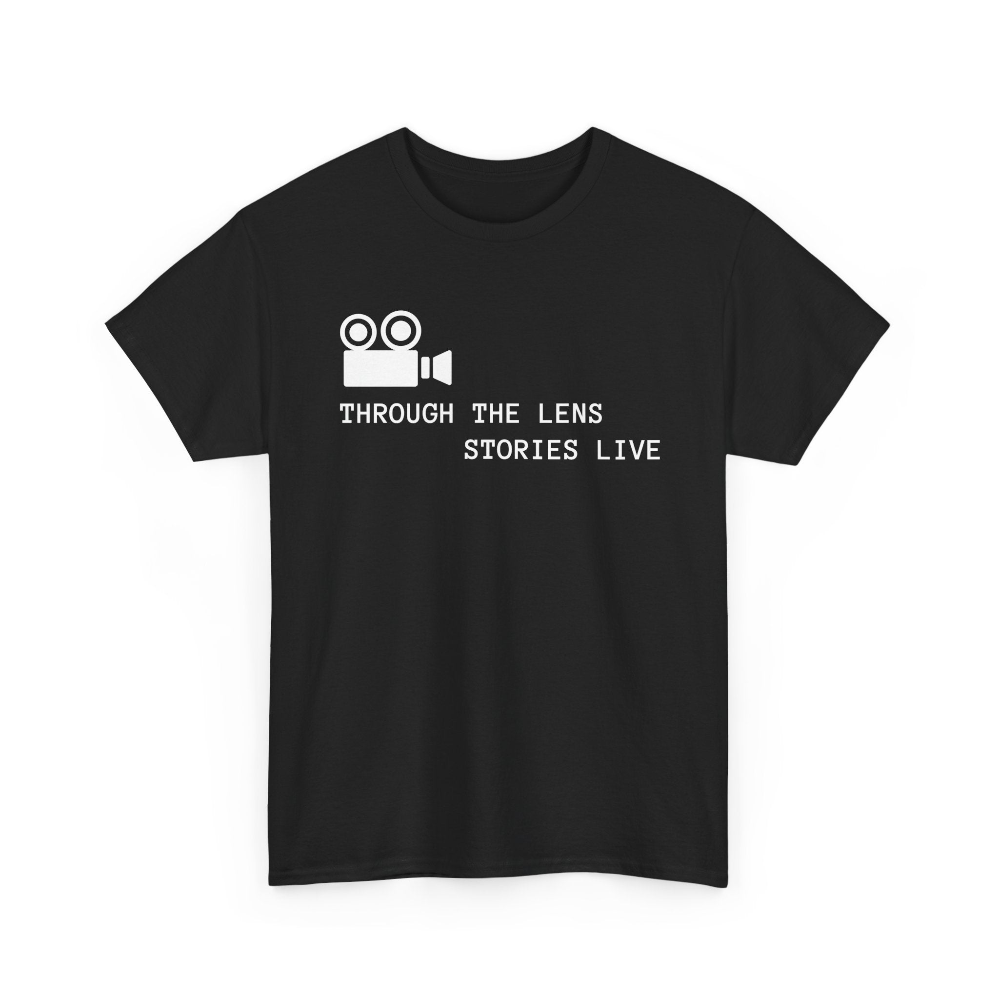 Through the Lens Stories Live T-Shirt – Cinema Inspired Graphic Tee for Film Lovers