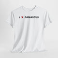 I Love Damascus White Tee – Damascus Syria Graphic T-Shirt for Travel & Streetwear