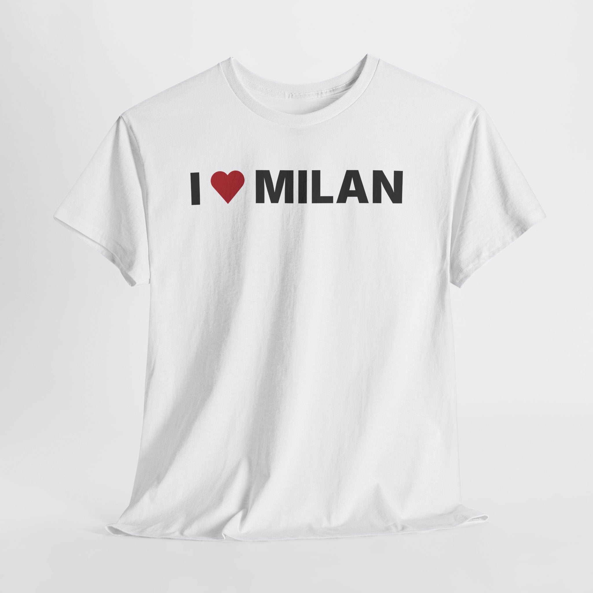 I Love Milan White Tee – Milan Italy Graphic T-Shirt for Travel & Streetwear