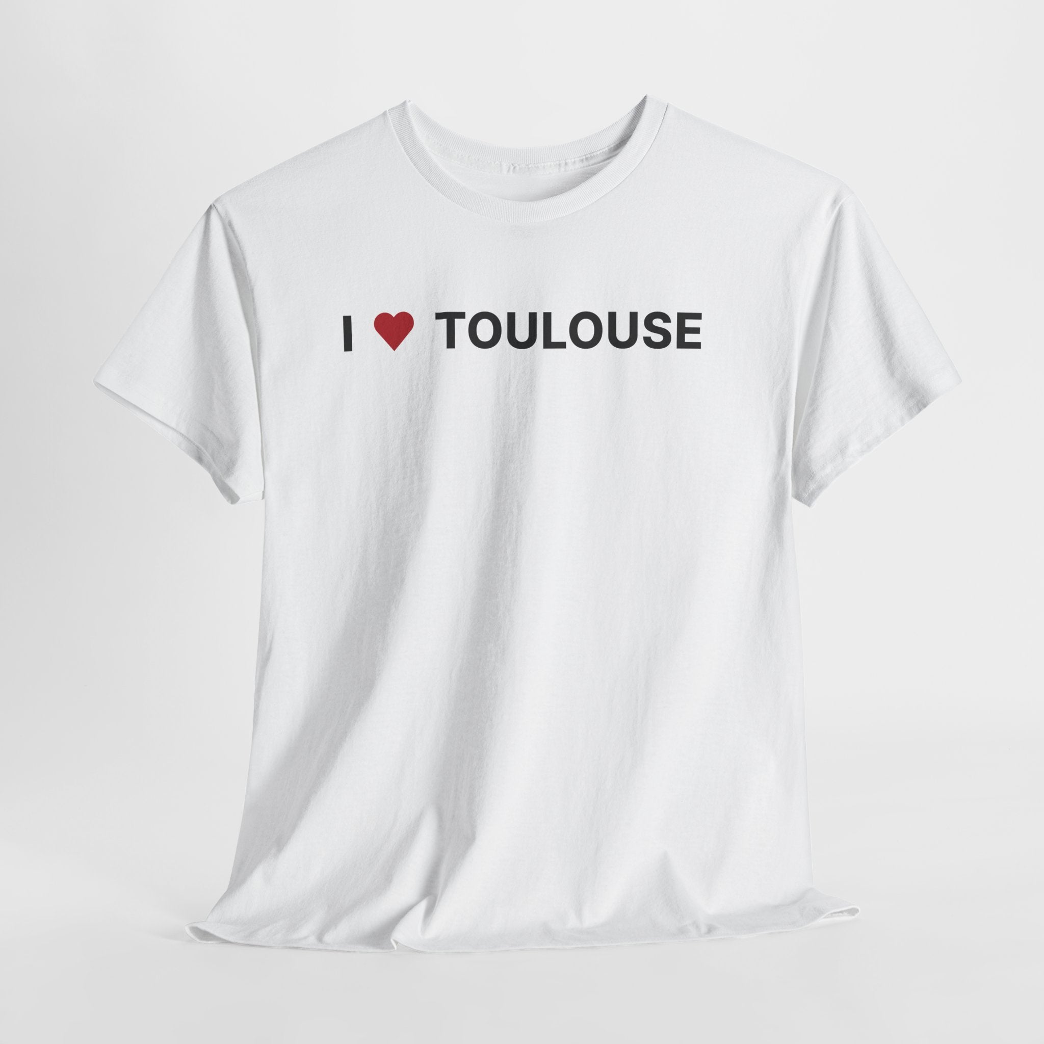 I Love Toulouse White Tee – Toulouse France Graphic T-Shirt for Travel & Streetwear