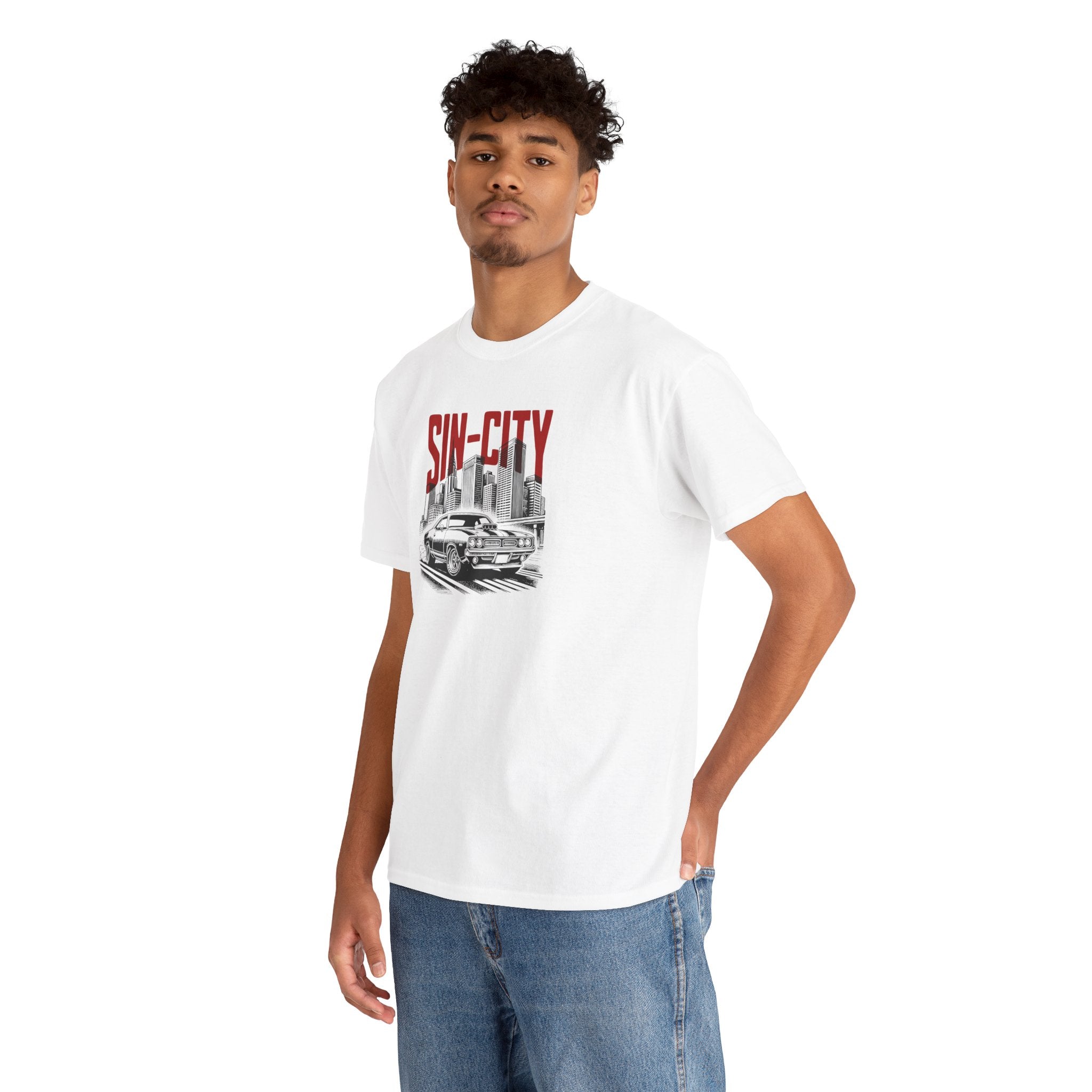Sin City T-Shirt – Neon Car Culture & Street Racing Graphic Tee