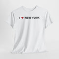 I Love New York White Tee – NYC Graphic T-Shirt for Travel & Streetwear